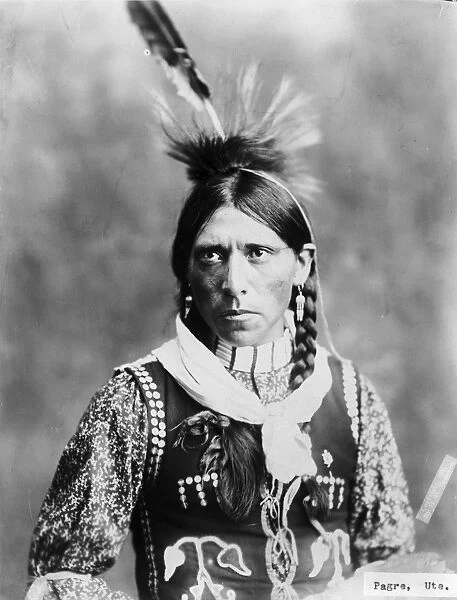 UTE MAN, c1902. A young Ute Native American man. Photograph, c1902