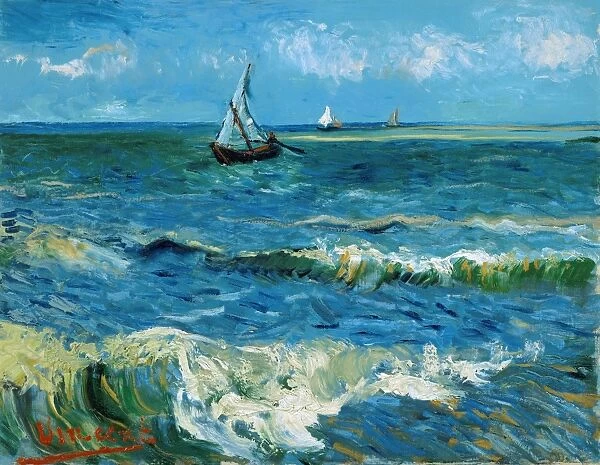 VAH GOGH: SEASCAPE, 1888. Seascape near Les Saintes-Maries-de-la-Mer. Oil on canvas