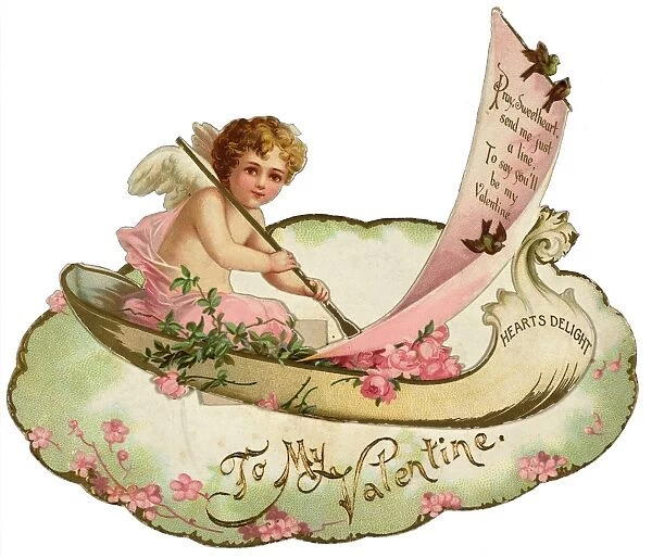 VALENTINEs DAY, 1890. Valentines Day card, 1890
