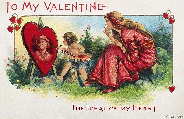 VALENTINEs DAY CARD. American, 1917