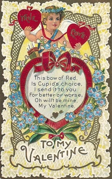 VALENTINEs DAY CARD. American, c1910