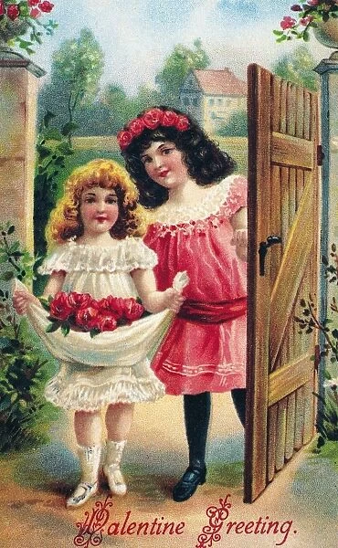 VALENTINEs DAY CARD. Printed in Germany, 1908