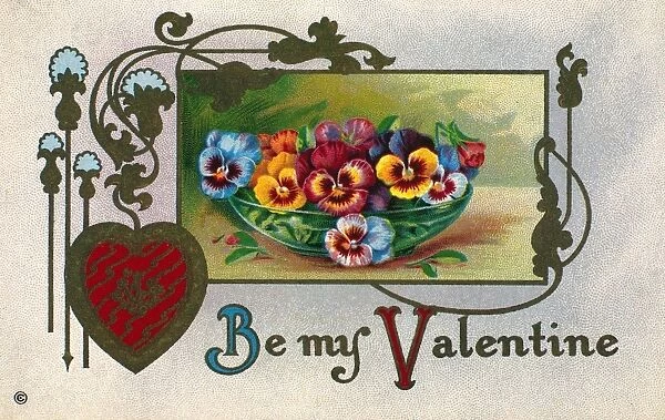 VALENTINEs DAY CARD. Printed in Germany, 1913