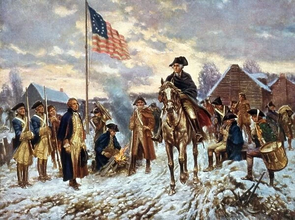 VALLEY FORGE, 1777. General George Washington at Valley Forge, Pennsylvania, 1777