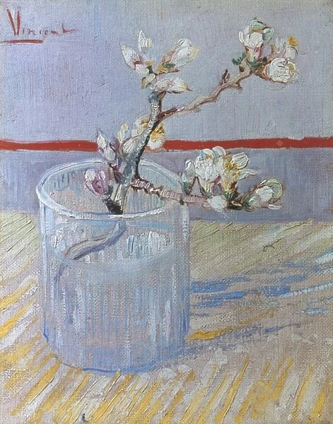 VAN GOGH: BRANCH, 1888. Blooming Branch of Almond Tree. Oil on canvas by Vincent Van Gogh