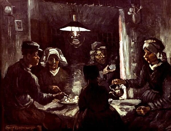 VAN GOGH: MEAL, 1885. The Potato Eaters. Canvas on wood, April-May 1885, by Vincent Van Gogh