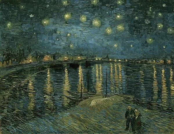 VAN GOGH: STARRY NIGHT. Oil on canvas, Vincent van Gogh, 1888