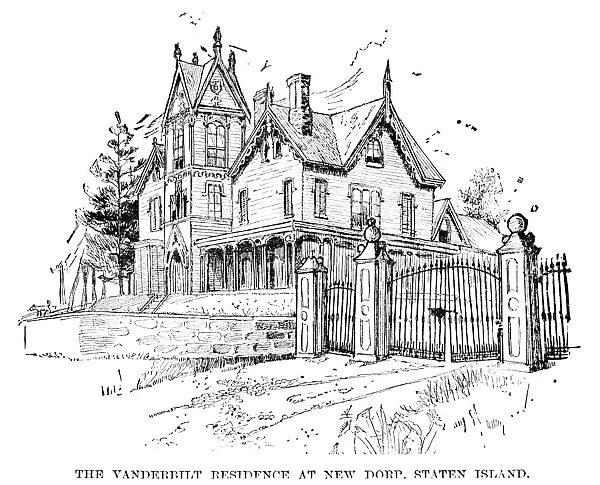 VANDERBILT MANSION, 1885. The William Vanderbilt mansion in New Dorp, Staten Island