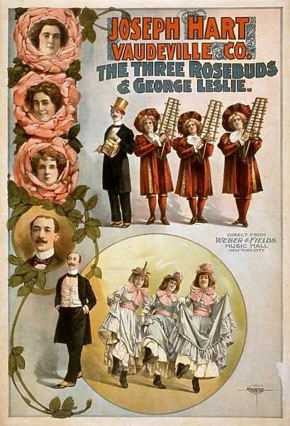 VAUDEVILLE POSTER, c1899. Lithograph poster for a show by the Joseph Hart Vaudeville