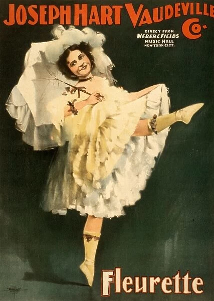 VAUDEVILLE POSTER, c1899. Lithograph poster for the Joseph Hart Vaudeville Company at the Weber