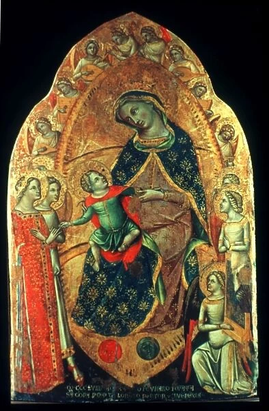 VENEZIANO: ST. CATHERINE. Mystical Marriage of St. Catherine of Alexandria. Panel, c1360, by Lorenzo Veneziano