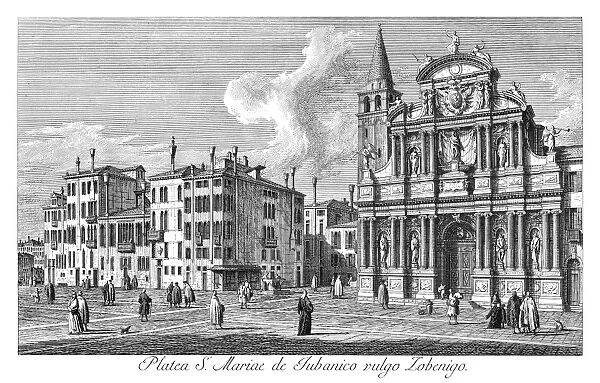 VENICE: CHURCH, 1735. Santa Maria Zobenigo in Venice, Italy, also known as Santa Maria del Giglio