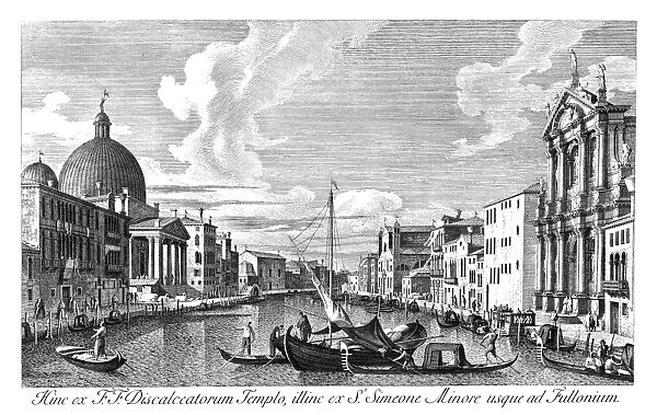 VENICE: GRAND CANAL, 1735. The Grand Canal in Venice, Italy looking from Chiesa