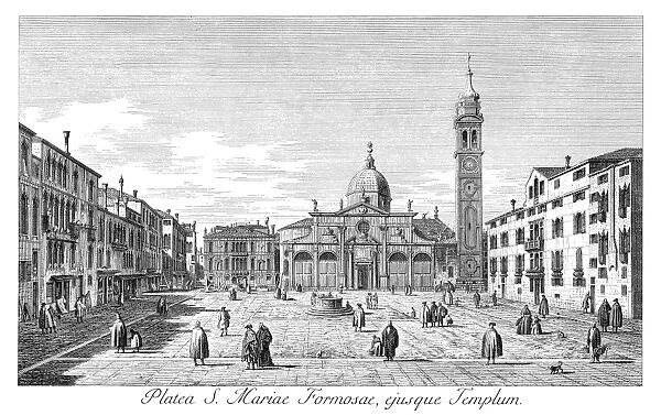 VENICE: MARIA FORMOSA. Campo Sta. Maria Formosa in Venice, Italy, with Palazzo