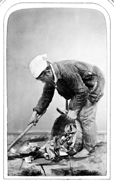 VENICE: PEASANT, 1869. A peasant rag picker of Naples, Italy. Photograph, 1869