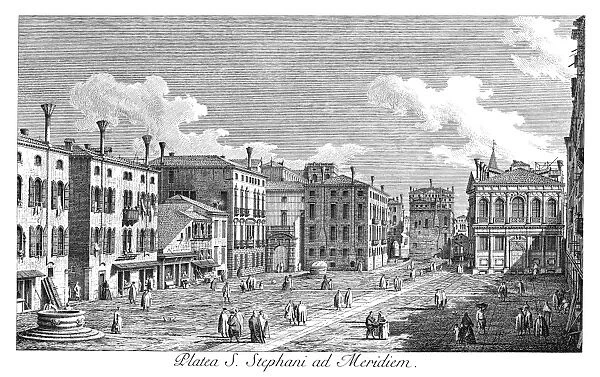 VENICE: STEFANO, 1735. Campo San Stefano in Venice, Italy, (formerly named after