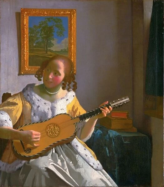 VERMEER: GUITAR PLAYER. By Johannes Vermeer