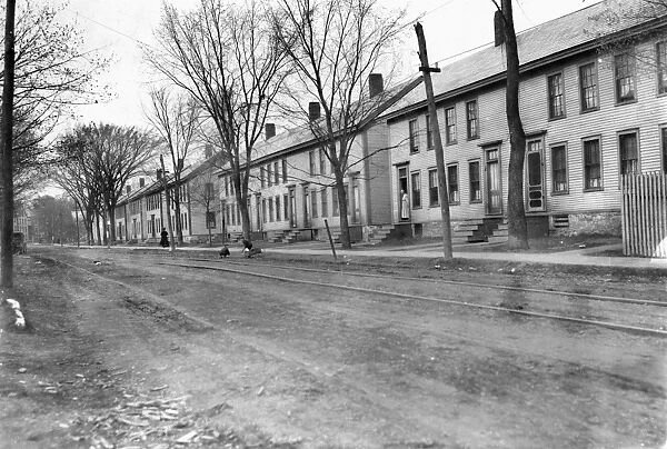 VERMONT: ROW HOUSES, c1909. A row of mill houses belonging to the woolen mill company