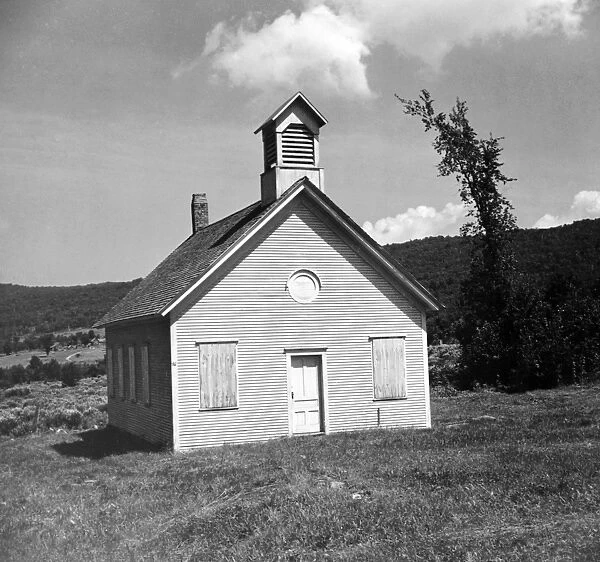 VERMONT SCHOOLHOUSE, 1940. A one-room schoolhouse at Bristol Notch, Vermont