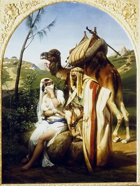 VERNET: TAMAR & JUDAH. Oil on canvas, 1840, by Horace Vernet