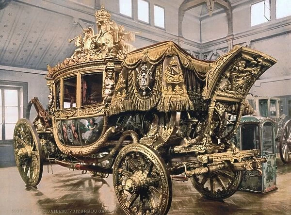 VERSAILLES: CARRIAGE. Carriage of King Charles X at the palace of Versailles, France