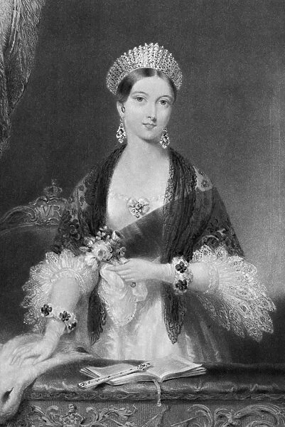 VICTORIA OF ENGLAND (1819-1901). Queen of Great Britain, 1837-1901. Gravure after an oil painting