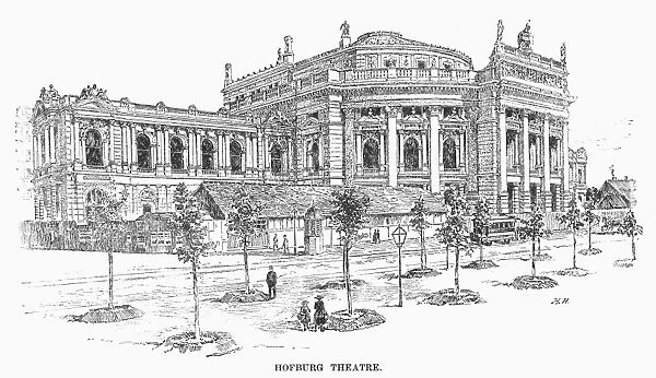 VIENNA: HOFBURG THEATER. Hofburg Theater, Vienna, Austria. Line engraving, 1889
