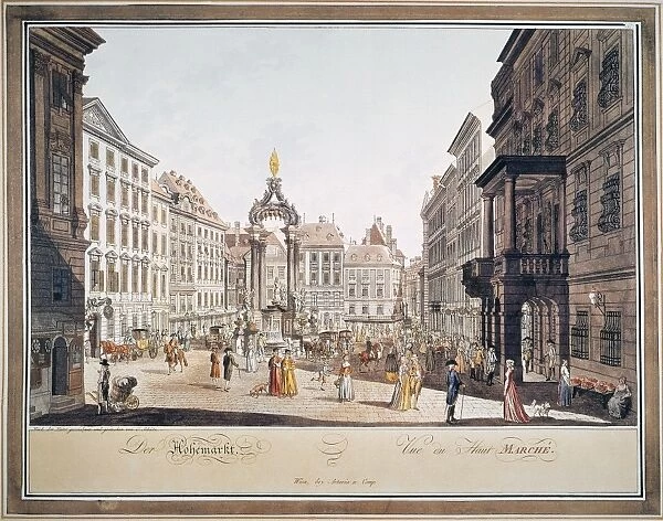 VIENNA: HOHEMARKT, 1793. The Hohemarkt at Vienna: Austrian engraving, 1793