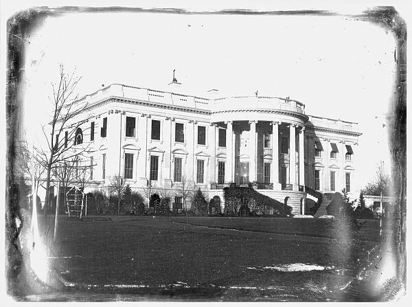 View of the south side of the White House. Daguerreotype, c1846, attributed to John Plumbe, Jr