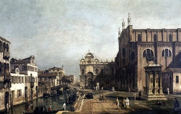 VIEW IN VENICE. Canaletto. Canvas, c1740