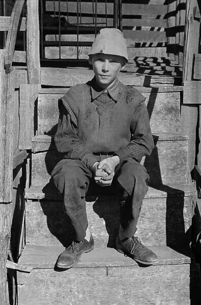 VIRGINIA: BOY, 1935. A boy in Corbin Hollow, Shenandoah National Park, Virginia