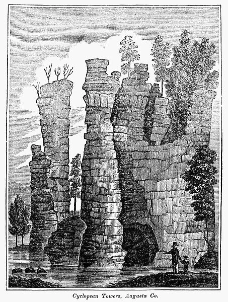 VIRGINIA: CYCLOPEAN TOWERS. The Cyclopean Towers (or Chimneys) in Augusta County, Virginia