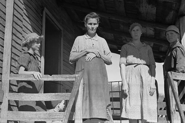VIRGINIA: FAMILY, 1935. A family on their porch in Shenandoah National Park, Virginia
