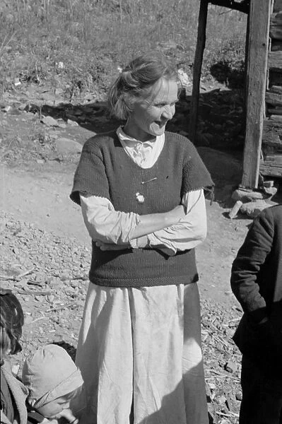 VIRGINIA: WOMAN, 1935. Portrait of Dicee Corbin in Shenandoah National Park