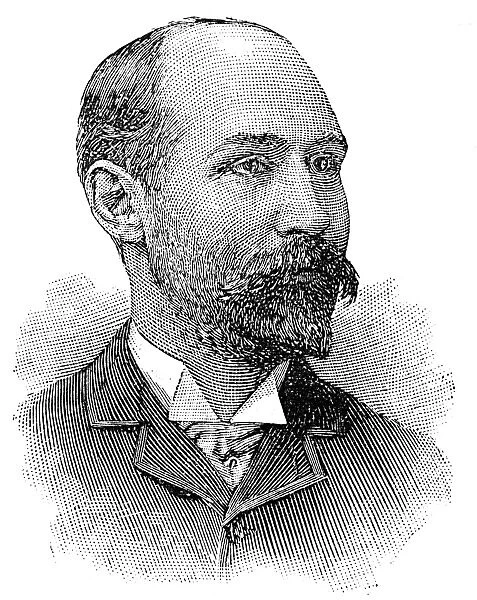 WALTER C. CAMP (1859-1925). American football coach. Wood engraving, American, 1892
