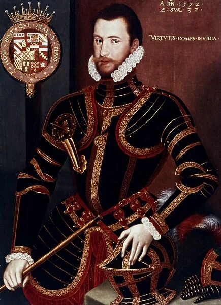 WALTER DEVEREUX (1541-1576). 1st Earl of Essex. English nobleman and general. Oil on panel