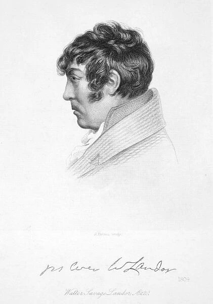 WALTER SAVAGE LANDOR (1775-1864). English writer. Stipple engraving, 19th century