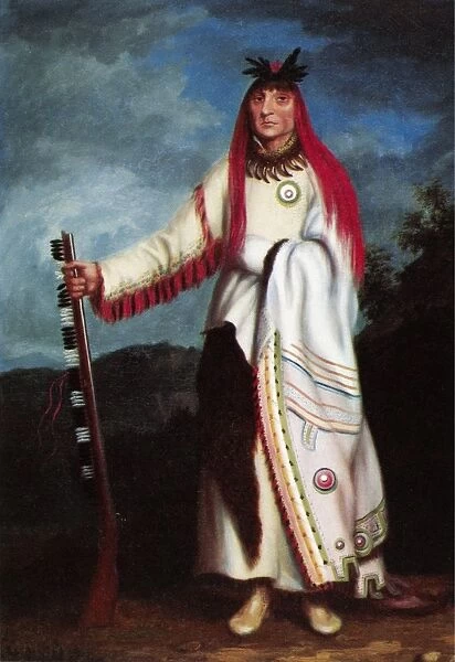 WANATA (THE CHARGER) (c1795-1848). Yankton Sioux Native American chief. Oil on canvas