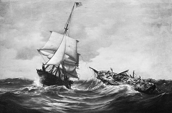 WAR OF 1812: NAVAL BATTLE. The engagement between the American sloop-of-war Wasp