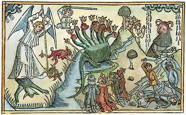 WAR IN HEAVEN, 1480. War in Heaven - the Beast (Revelation XII, 7-10 and Revelation XIII)
