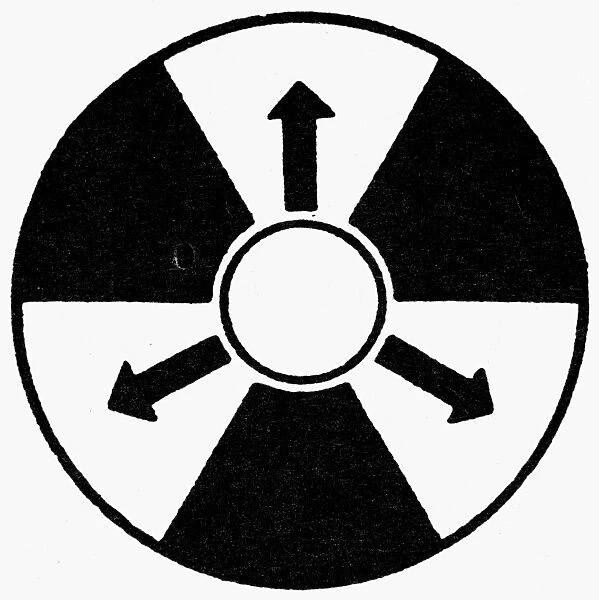 Warning sign for nuclear radiation