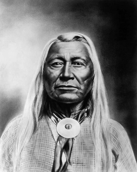 WASHAKIE (1804-1900). Shoshone Native American chief. Photographed c1885