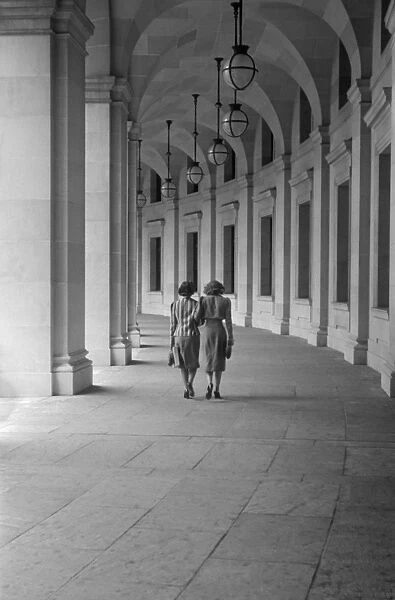 WASHINGTON, D. C. 1939. The waywalk leading from the Old Post Office in Washington, D
