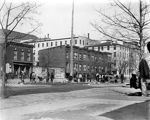 WASHINGTON, D. C. c1919. Row houses and other buildings on the site of the new