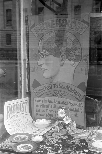 WASHINGTON, D. C. c1939. A fortune tellers window in Washington, D. C. Photograph