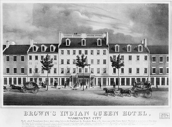 WASHINGTON, D. C. : HOTEL. Browns Indian Queen Hotel on Pennsylvania Avenue at 6th
