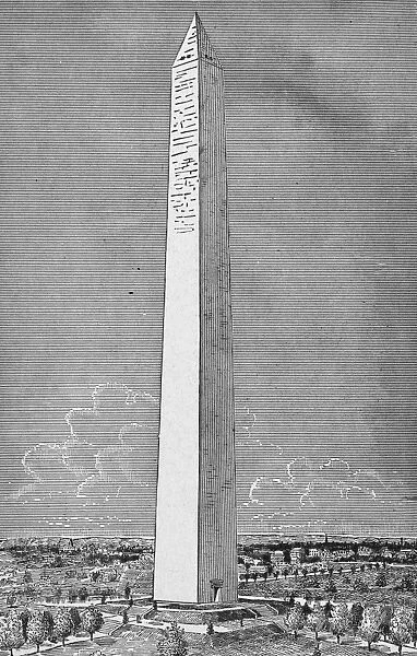 WASHINGTON MONUMENT, c1885. The Washington Monument, Washington, D. C. at the time of its dedication in 1885. Contemporary wood engraving