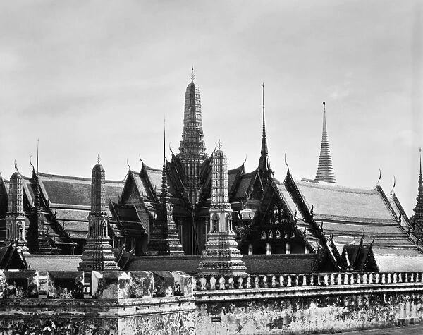 The Wat Phra Keo royal temple, also known as the Temple of the Emerald Buddha, in Bangkok, Thailand