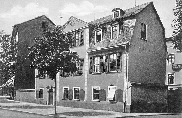 WEIMAR: SHILLERs HOUSE. The house of German poet and playwright Friedrich von Schiller (1759-1805) at Weimar, Germany. Photograph, early 20th century