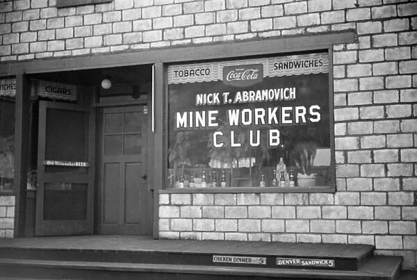 WEST VIRGINIA: BAR, 1938. The miners club in Scotts Run, West Virginia